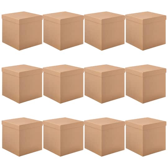 12 Pack: Large Kraft Gift Box by Celebrate It™